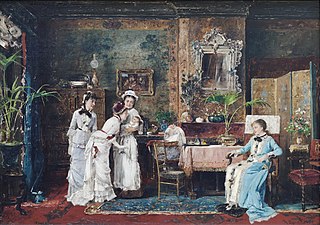 Visite d'une mère en couches (1879)
