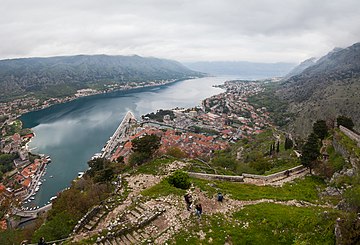 Ria of Bay of Kotor in Kotor, Montenegro