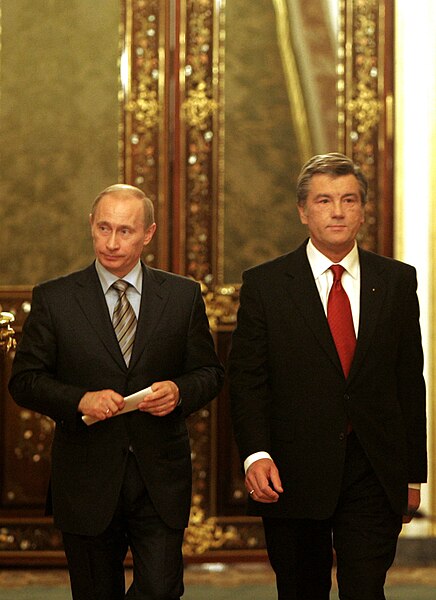 Vladimir Putin and Viktor Yushchenko (February 12, 2008)