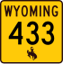 Wyoming Highway 433 Markierung