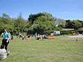 The Walk the Wight 2012 checkpoint at Carisbrooke Castle, Carisbrooke, Isle of Wight.