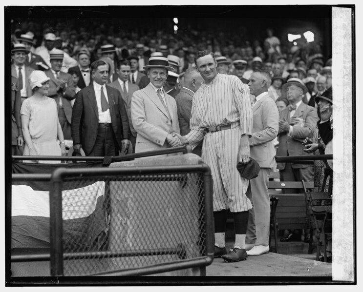 File:Walter Johnson and Calvin Coolidge shake hands ORIGINAL.tif