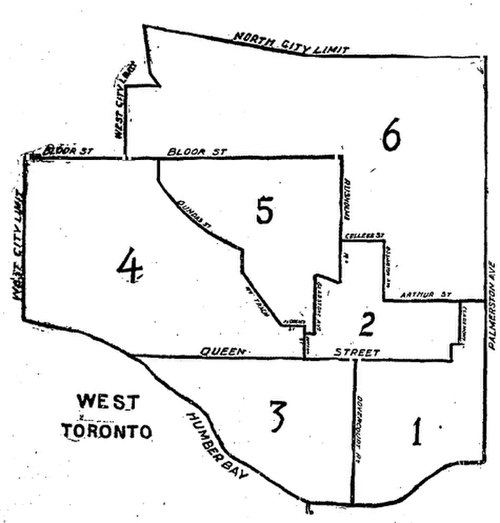 Toronto West riding, created in 1894