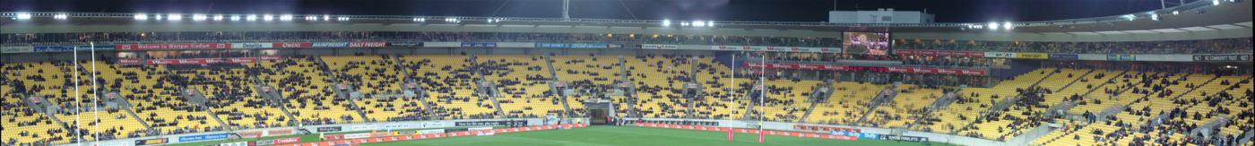 Panorama of Westpac Stadium in Wellington, the home venue for every New Zealand ANZAC Day clash (2013–2015).