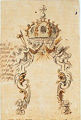 Trône d'exposition pour l'église de Lede, 1713