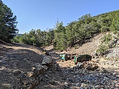 Wrecked car in Arroyo del Cerro