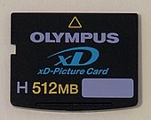 xD-Picture Card, 512 MB, type H XD card typeH 512M Olympus.JPG