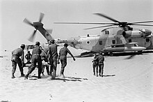 118 Squadron S-63C-3 (CH-53D) Yas'ur evacuating wounded soldiers during the Yom Kippur war, 1973. Yom Kippur War. XXVII.jpg