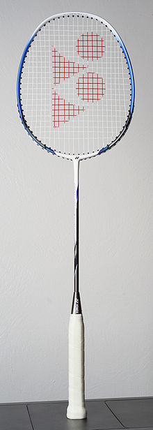 Raquette de badminton.