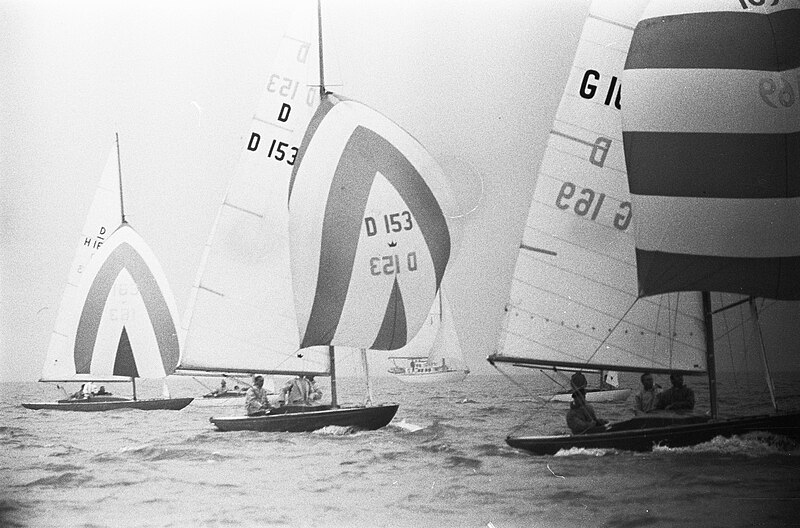 File:Zeilwedstrijden op het IJsselmeer om Drakencup 1960 overzicht wedstrijd, Bestanddeelnr 911-3971.jpg