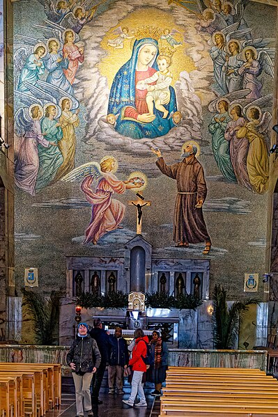 The altar of Padre Pio's church in San Giovanni Rotondo, Italy