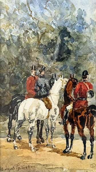 File:(Albi) Réunion de cavaliers de chasse à courre - Henri de Toulouse-Lautrec - Musée Toulouse-Lautrec.jpg