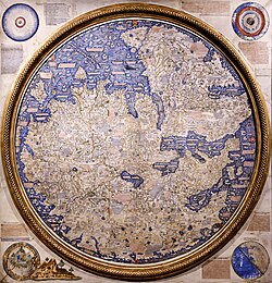 The Fra Mauro Map in its normal orientation (South at the top). (Venice) Fra'Mauro's World Map - Biblioteca Nazionale Marciana.jpg