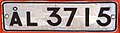 1963-1972 car plate