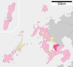 Ōmuras läge i Nagasaki prefektur      Städer      Landskommuner