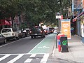 This photo is of Wikis Take Manhattan goal code R4, Bike Lane, green-painted.