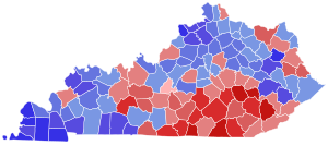 1948 United States Senate election in Kentucky results map by county.svg