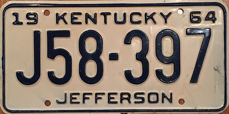 File:1964 Kentucky license plate.JPG