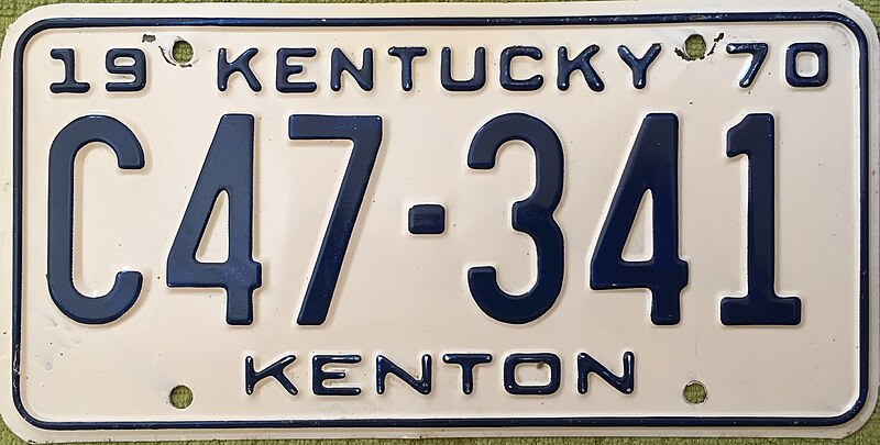 File:1970 Kentucky license plate.jpg