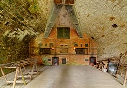 Boulangerie du fort de Bois-l'Abbé (Vosges) : plus de 3 millions d'hommes à nourrir.