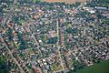 Deutsch: Sicht auf Burlo, Stadt Borken, von Süd nach Nord entlang der Mönch-Siegfried-Straße. Das Bild entstand während des Münsterland-Fotoflugs am 20. Juli 2014.