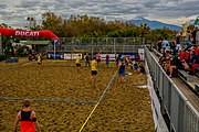 Deutsch: Beach Handball Champions Cup 2018 in Catania (ITA); Tag 2: 2. November – Frauen, Vorrundengruppe C: DHG Odense (DEN) - Beach Bazis Schleissheim (GER) 2:0 (18:12, 18:10) English: 2018 Beach Handball Champions Cup in Catania (ITA; Day 2: 2 November – Women's Preliminary Round Group C: DHG Odense (DENT) - Beach Bazis Schleissheim (GER) 1:2 (15:5, 7:12, 4:7)