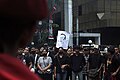 Activists clad in black in Medan