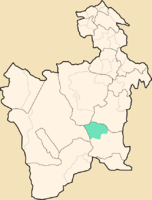 Location of the Municipio Atocha in the Department of Potosí