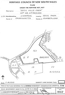 774 - Ferme Cecil Hills - Numéro de plan du BCP 774 (5045757p1) .jpg