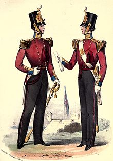 Regimental uniform in 1853 87th Foot uniform, 1853.jpg
