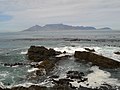 ASC Leiden - Rietveld Collection - 24 - Breaking waves on Robben Island coast. View of Table Mountain - 2015.jpg