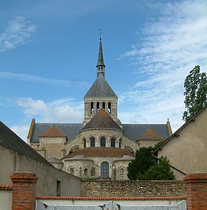Zicht op de abdij van Fleury