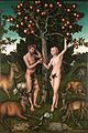老盧卡斯·克拉納赫《亞當和夏娃》，1526年，現藏於科陶德藝術學院