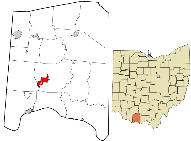 File:Adams County Ohio incorporated and unincorporated areas West Union highlighted.svg