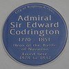 Sir Edward Codrington blue plaque