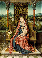 Aelbrecht Bouts, Madonna and Child Enthroned, av. 1510