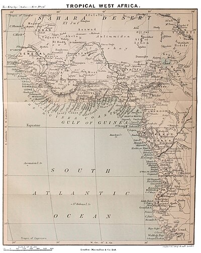 Map of Tropical West Africa