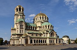Bulgarye se patriargale katedraal, die Aleksander Nefski-herdenkkatedraal in Sofia.