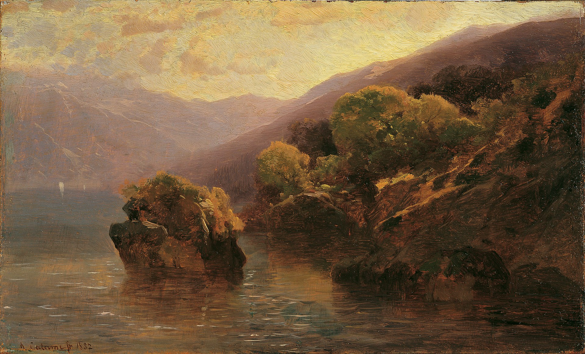 Alexandre Calame - Partie vom Genfer See - 2776 - Kunsthistorisches Museum.JPG