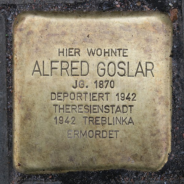 File:Alfred Goslar - Poßmoorweg 69 (Hamburg-Winterhude).Stolperstein.nnw.jpg