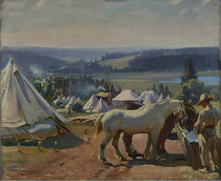 File:Alfred Munnings - Camp at Malbuisson Near Pontarlier (CWM 19710261-0463).jpeg