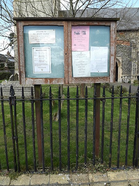 File:All Saints Church Notice Board - geograph.org.uk - 4408514.jpg