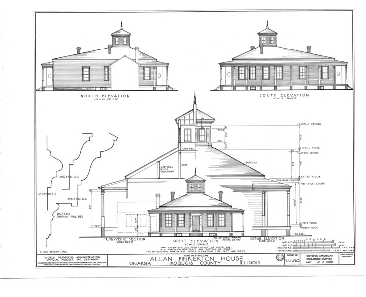 File:Allan Pinkerton House, Onarga, Iroquois County, IL HABS ILL,38-ONAR.V,1- (sheet 1 of 3).tif