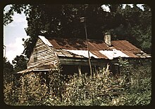 A home nearly obscured by sunflowers, by Marion Post Wolcott, circa 1940 An old house almost hidden by sunflowers, Rodney, Miss. LCCN2017877482.jpg