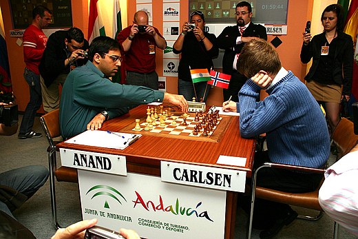 Viswanathan Anand tegen Magnus Carlsen in 2007