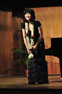 Ang Li in der Mazda Hall nach der Indien-Premiere von Alexina Louies Erinnerungen in einem alten Garten. Fotokredit: Arnaud Devic