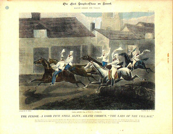 "The lads from the village" - the first recorded English steeplechase 1830