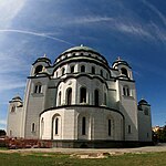 Sankt Savas kyrkas absid i Belgrad i Serbien.