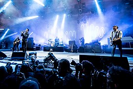 Arctic Monkeys actúan en el Festival de Roskilde, 5 de julio de 2014