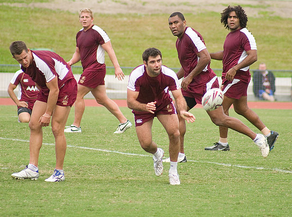 The Maroons training in 2009.